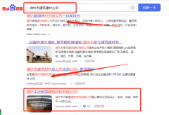 濰坊市豐*防水材料有限公司網站排名最快上詞效果展示