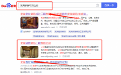蕪湖*鼎裝飾工程有限公司網站排名排名案例欣賞