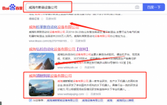 威海*鯨智能設備有限公司新站排名排名效果展示